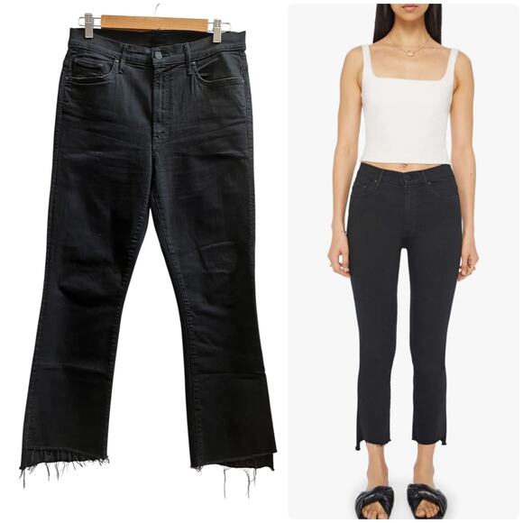 Mother Not Guilty Black Size 31 The Insider Step Fray Jean 25 Inch Inseam $228 - Picture 1 of 13